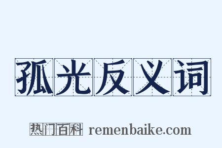 孤光反义词是什么意思的图片